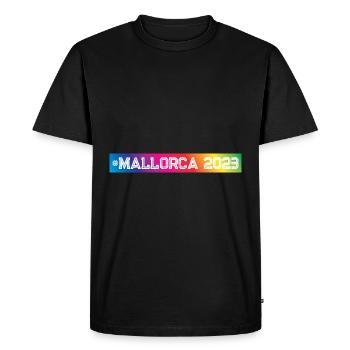 Mallorca 2023 Colorful - Men's Premium Organic T-Shirt - black - Front - Nico (187cm)