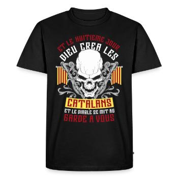 Catalans-8eme-Jour - T-shirt Premium bio Homme - noir - Devant - Nico (187cm)