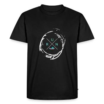 To run - Men's Premium Organic T-Shirt - black - Front - Nico (187cm)