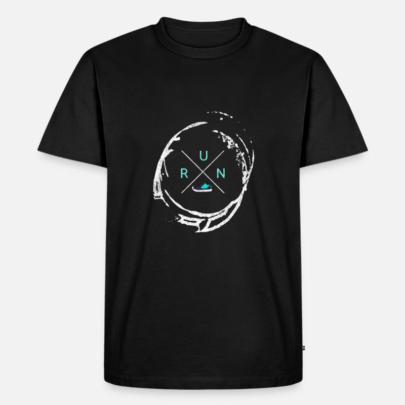 Laufen - Männer Premium Bio T-Shirt - Schwarz