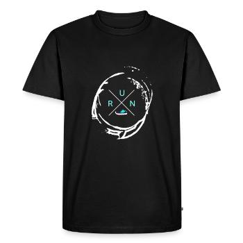To run - Men's Premium Organic T-Shirt - black - Front - Nico (187cm)