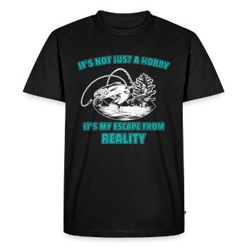 Cadeau de pêcheur pêcheur poisson pêcheur - T-shirt Premium bio Homme - noir - Devant - Nico (187cm)