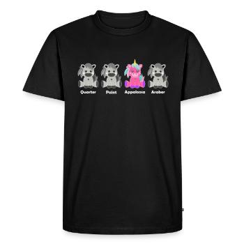 Licorne Appaloosa - T-shirt Premium bio Homme - noir - Devant - Nico (187cm)
