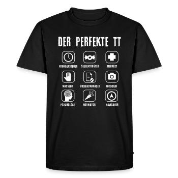 Tournoi d'équitation rachitique tournoi de cheval poney - T-shirt Premium bio Homme - noir - Devant - Nico (187cm)