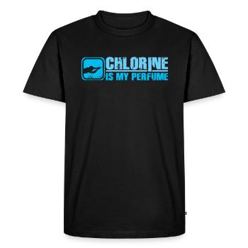 Chlore natation mer vacances baignade - T-shirt Premium bio Homme - noir - Devant - Nico (187cm)