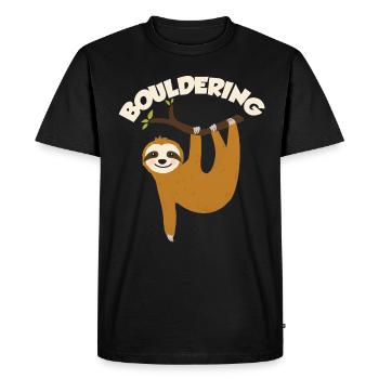 Bouldern Shirt Boulderer Paresseux cadeau - T-shirt Premium bio Homme - noir - Devant - Nico (187cm)