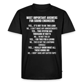 Sound engineer mixer sound engineer gift - Men's Premium Organic T-Shirt - black - Front - Nico (187cm)