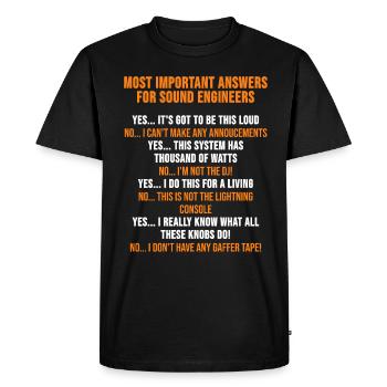 Tontechniker Techniker Sound Ingenieur Geschenk - Männer Premium Bio T-Shirt - Schwarz - Vorne - Nico (187cm)