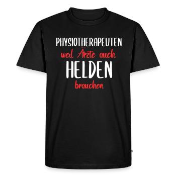 Physiotherapie Physiotherapeut Physio Geschenk - Männer Premium Bio T-Shirt - Schwarz - Vorne - Nico (187cm)