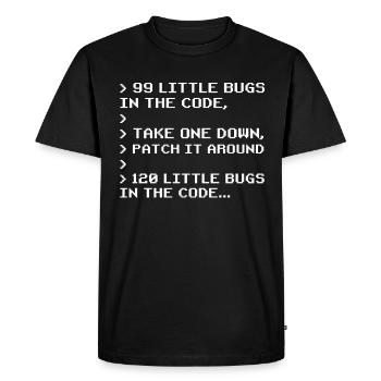 System Admin Administrator Bug Geschenk - Men's Premium Organic T-Shirt - black - Front - Nico (187cm)