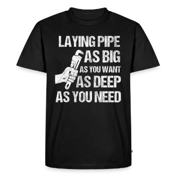 Plumbing Craft Craftsman Bad Rohr Gift - Men's Premium Organic T-Shirt - black - Front - Nico (187cm)