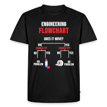 Ingénieur ingénieur en génie cadeau méchant - T-shirt Premium bio Homme - noir - Devant - Nico (187cm)