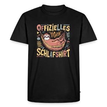 Sleep Shirt Sloth Funny Saying Pijama Funny - Men's Premium Organic T-Shirt - black - Front - Nico (187cm)