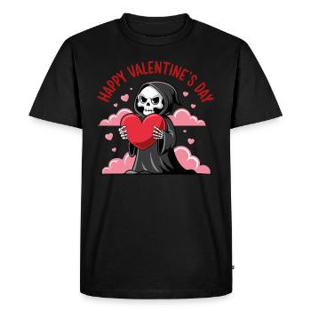 Cadeaux drôles de saint valentin mignon faucheuse - T-shirt Premium bio Homme - noir - Devant - Nico (187cm)