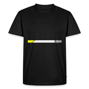 2024 année - T-shirt Premium bio Homme - noir - Devant - Nico (187cm)