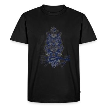Hibou - T-shirt Premium bio Homme - noir - Devant - Nico (187cm)