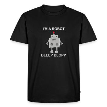 I m a robot - robots, mechanics, gift - Men's Premium Organic T-Shirt - black - Front - Nico (187cm)