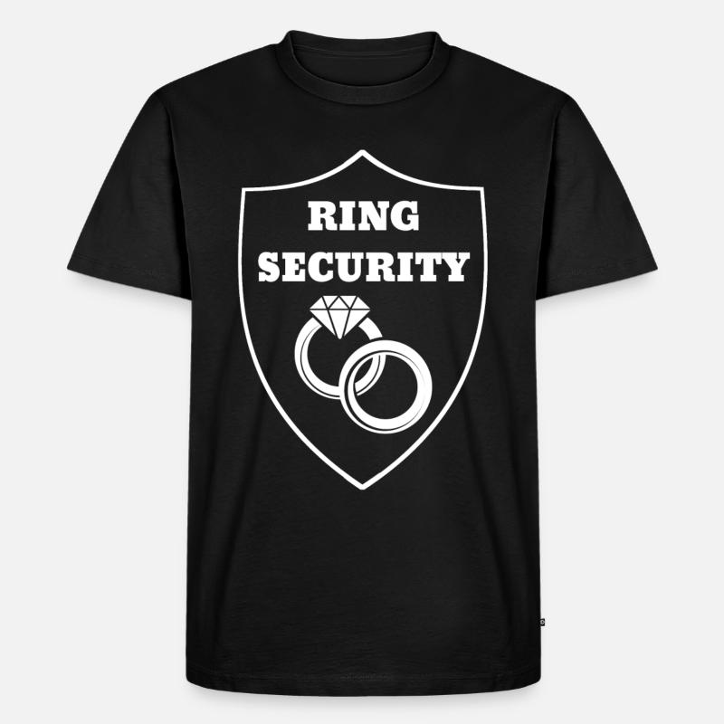 Ring Security JGA Junggesellenabschied Geschenk - Männer Premium Bio T-Shirt - Schwarz