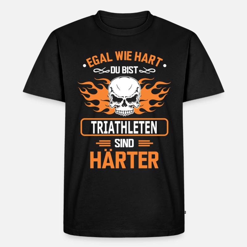 triathleten - Männer Premium Bio T-Shirt - Schwarz