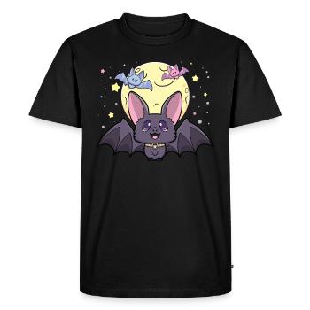 pastel goth creepy kawaii cute bat bats halloween - Men's Premium Organic T-Shirt - black - Front - Nico (187cm)