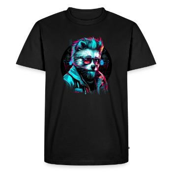 Cyber panda - T-shirt Premium bio Homme - noir - Devant - Nico (187cm)