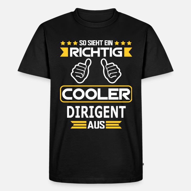 DIRIGENT - Männer Premium Bio T-Shirt - Schwarz