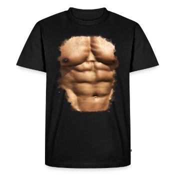 muscles 4 - Men's Premium Organic T-Shirt - black - Front - Nico (187cm)