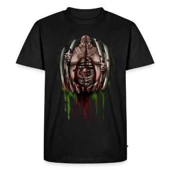 Halloween monster horror scary gift blood - Men's Premium Organic T-Shirt - black - Front - Nico (187cm)