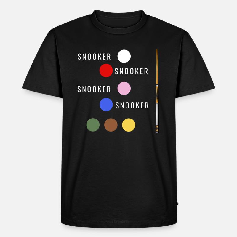Snooker Design Billiard - Männer Premium Bio T-Shirt - Schwarz