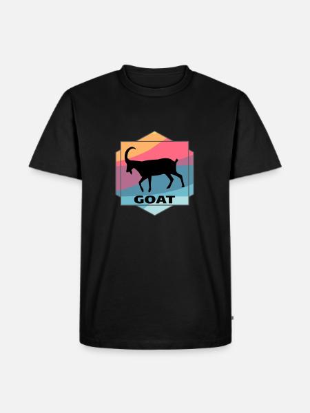 Abstract design - goat - animal - Men's Premium Organic T-Shirt - black