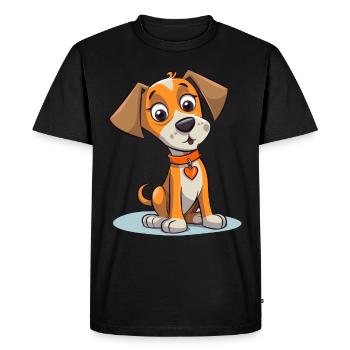 Conception de chien mignon pour les propriétaires de chiens - T-shirt Premium bio Homme - noir - Devant - Nico (187cm)