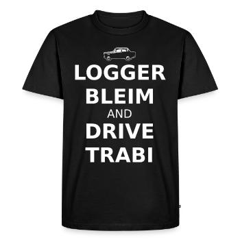 Trabi Oldtimer Driver - Men's Premium Organic T-Shirt - black - Front - Nico (187cm)