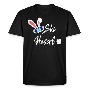 Skihaserl - Skihase - Skiing - Skiing holidays - Men's Premium Organic T-Shirt - black - Front - Nico (187cm)