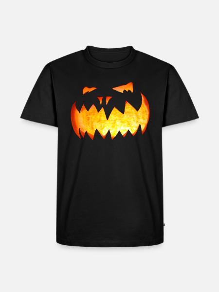 Halloween Pumpkin - Men's Premium Organic T-Shirt - black