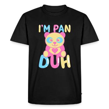 I’m Pan Duh Pansexual Panda Bi Pride LGBT Cadeau - T-shirt Premium bio Homme - noir - Devant - Nico (187cm)