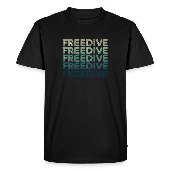 Freedive apnéiste rétro - T-shirt Premium bio Homme - noir - Devant - Nico (187cm)