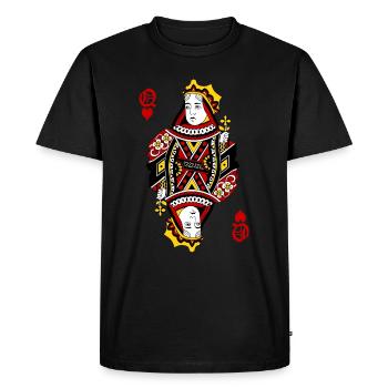 Cœur Lady Poker Card Costume d'Halloween Drôle - T-shirt Premium bio Homme - noir - Devant - Nico (187cm)