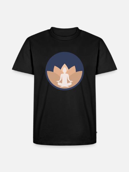 Yoga Yogilates Sportsmeditation Lotus - Herre Premium økologisk T-shirt - sort