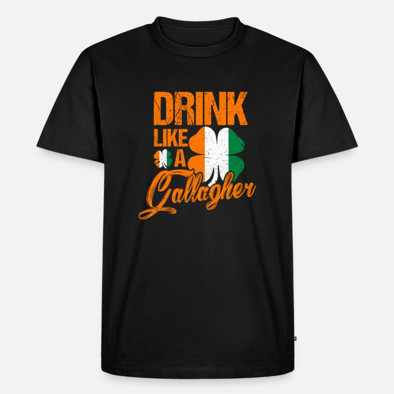 St Patricks Day - Männer Premium Bio T-Shirt - Schwarz