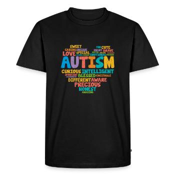 autism - Men's Premium Organic T-Shirt - black - Front - Nico (187cm)