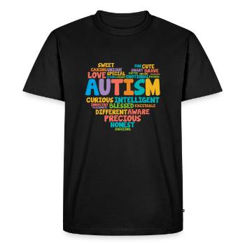 Autism Asperger Autist Autism Autism Autism - T-shirt Premium bio Homme - noir - Devant - Nico (187cm)