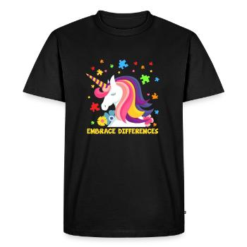 Autism Licorne Autist Asperger Autism Gift - T-shirt Premium bio Homme - noir - Devant - Nico (187cm)