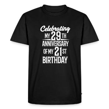 50th birthday - Men's Premium Organic T-Shirt - black - Front - Nico (187cm)