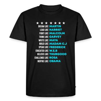 Black History - T-shirt Premium bio Homme - noir - Devant - Nico (187cm)