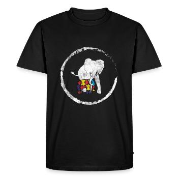 autisme - T-shirt Premium bio Homme - noir - Devant - Nico (187cm)