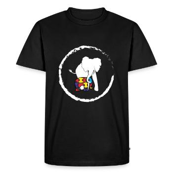 Autisme Mère Éléphant Autist ADHD Gift - T-shirt Premium bio Homme - noir - Devant - Nico (187cm)