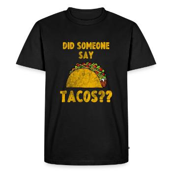 Taco - Men's Premium Organic T-Shirt - black - Front - Nico (187cm)
