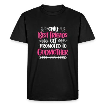 marraine - T-shirt Premium bio Homme - noir - Devant - Nico (187cm)