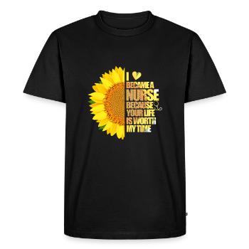 Nurse Nurse Nurse Gift - Men's Premium Organic T-Shirt - black - Front - Nico (187cm)