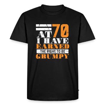 70e anniversaire - T-shirt Premium bio Homme - noir - Devant - Nico (187cm)